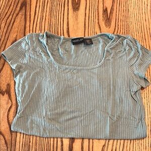 Women's Green Ribbed Top
